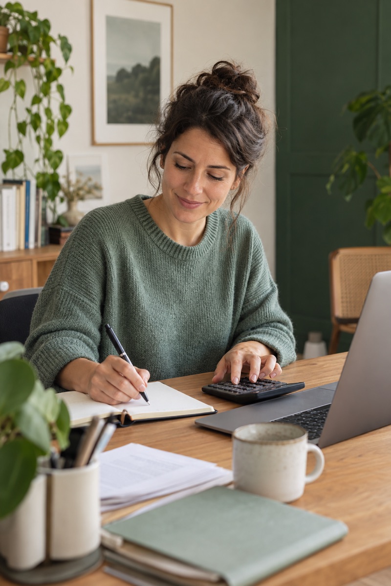 Freelance calculant le coût du portage salarial et sa rémunération avec KIRK