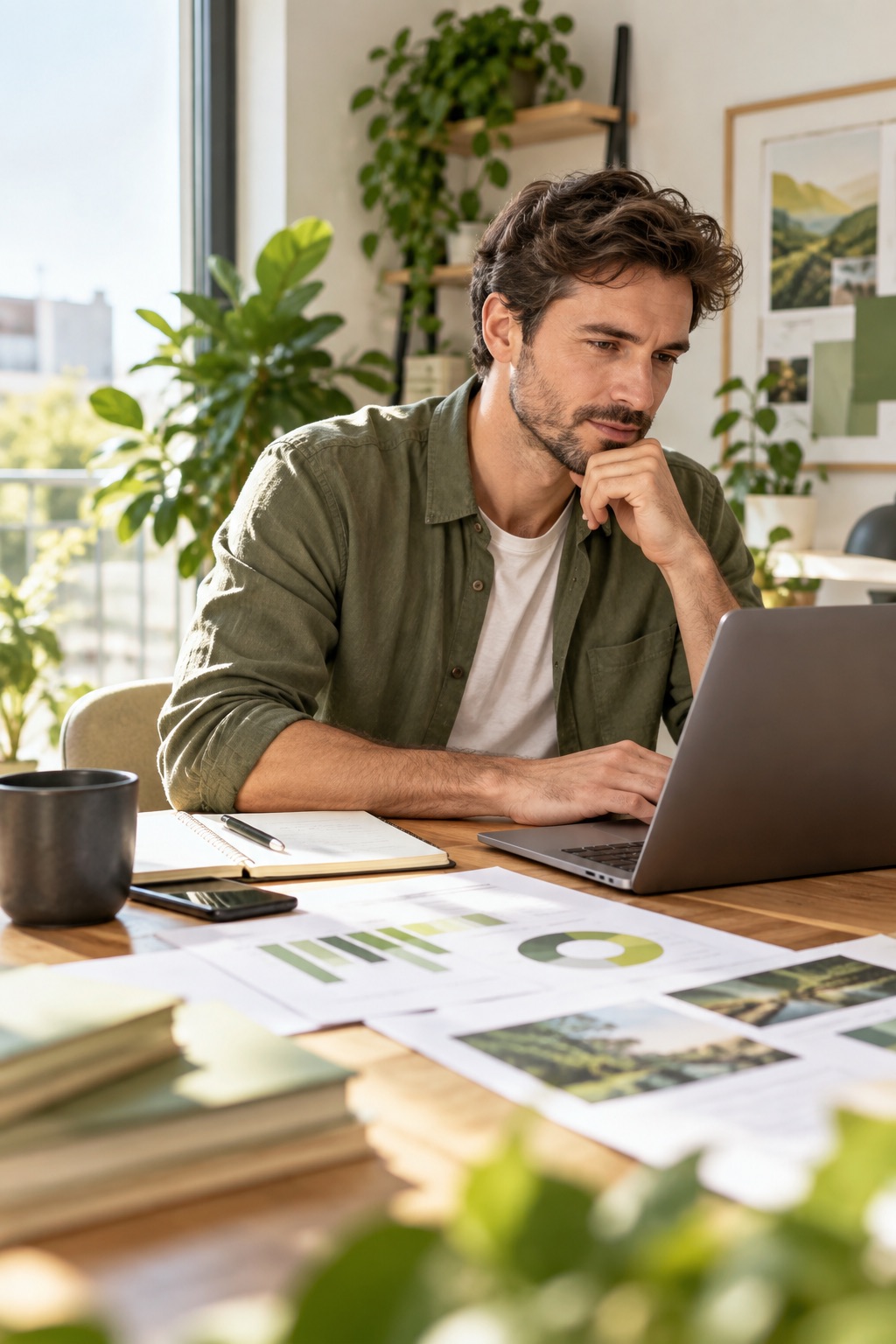 Freelance Content Manager préparant une mission client avec KIRK