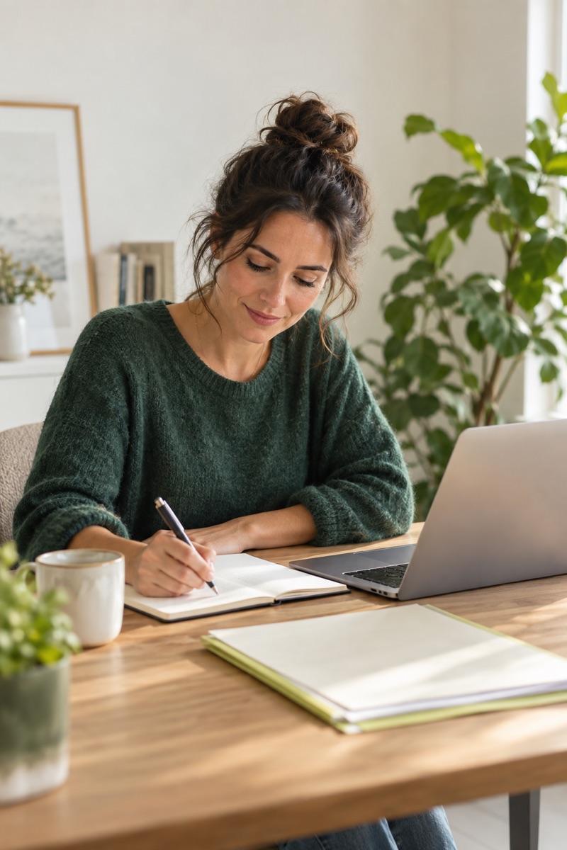 Consultante freelance préparant une mission en portage salarial avec KIRK