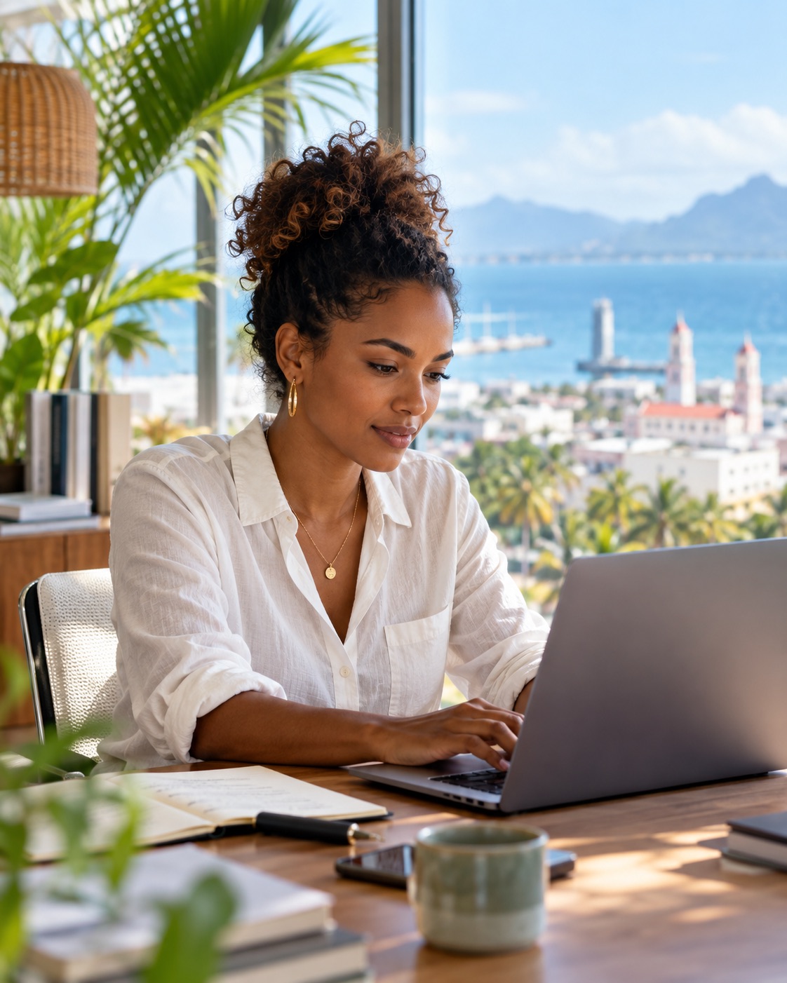 Consultant freelance en Guadeloupe préparant une mission en portage salarial avec KIRK