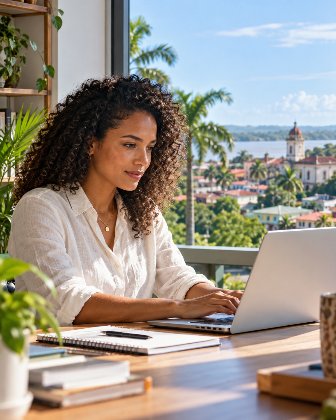 Consultant freelance en Guyane préparant une mission en portage salarial avec KIRK