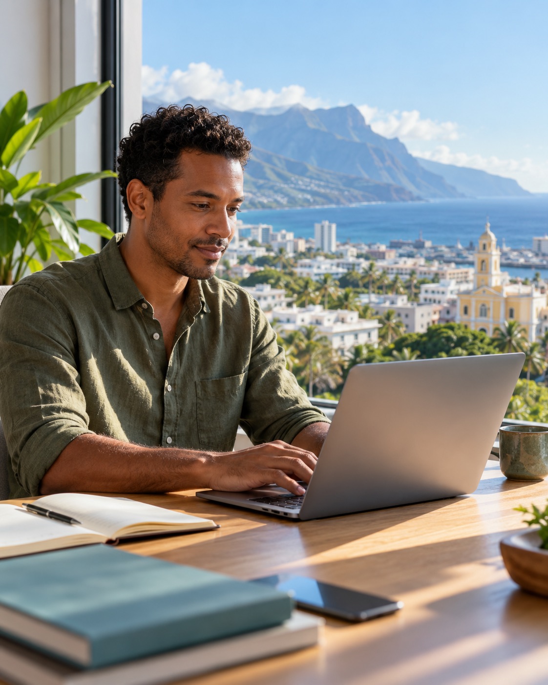 Consultant freelance en La Réunion préparant une mission en portage salarial avec KIRK
