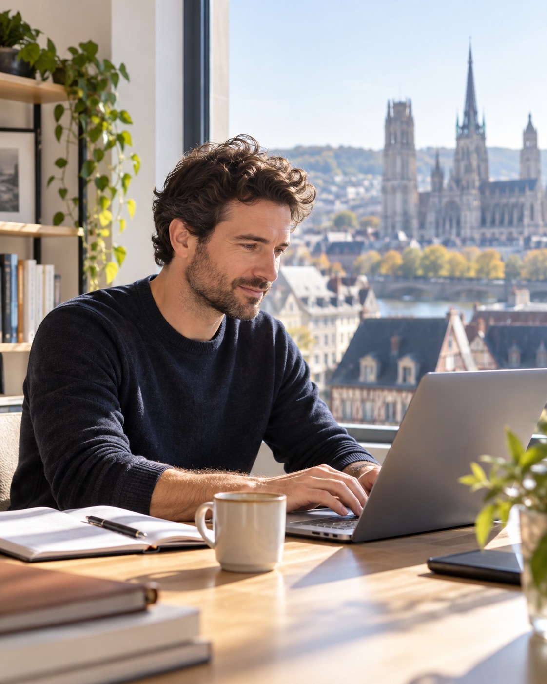 Consultant freelance à Caen préparant une mission en portage salarial avec KIRK