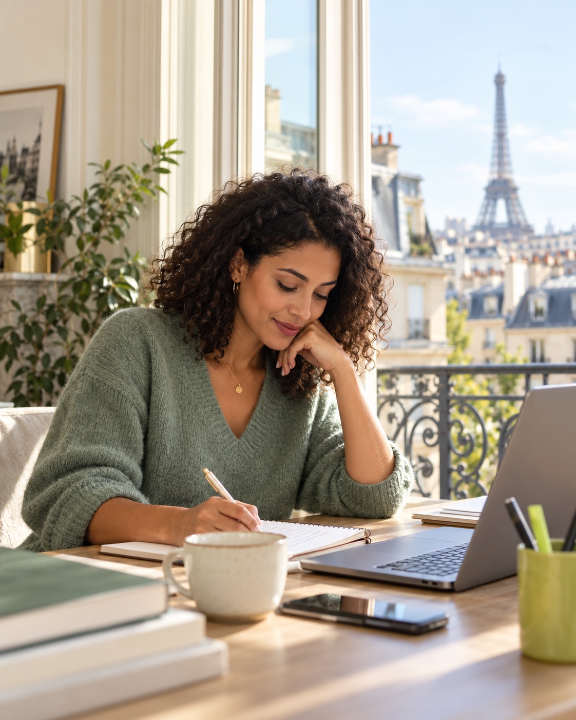 Consultante freelance à Paris préparant une mission en portage salarial avec KIRK